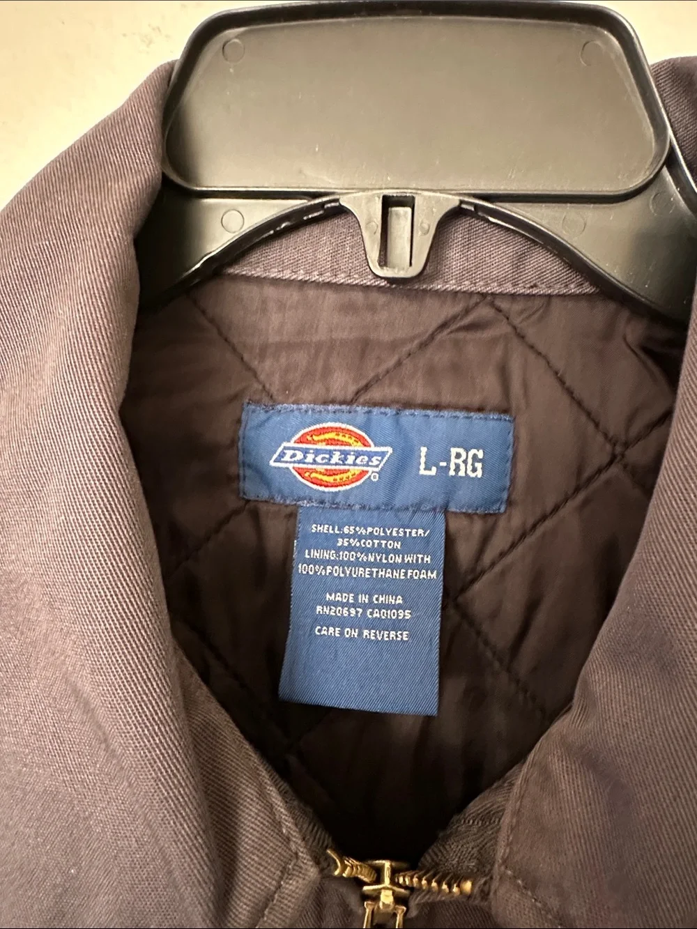 Dickies Men's Charcoal Zip-Front Bomber Jacket - Picture 2 of 12